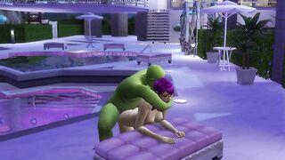 SIMS HORNY OGRE POUNDING PIXIE SLUT BY THE POOL LOOP