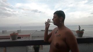 Compilation of Slurping Piss From Glass #3 - 5 image