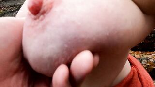 Naked plump boobs banging on wood pile - 13 image