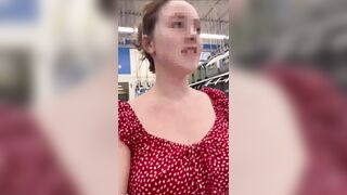 public slut walk heels and dress without panties at home depot and other stores - 11 image