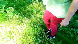 Beat up breasts in the countryside