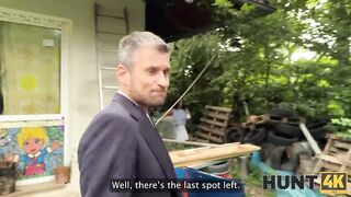 HUNT4K. Naughty chick fucked a stranger in front of her stepfamily - 3 image