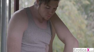 Naughty Farmgirl Fucks Big Cock Ranch Hand Outdoors - Alison Rey - EroticaX - 8 image