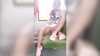 Cute girl on the train with a lollipop - 15 image