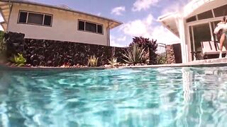 Overunderwater Pool Shots and a Long, Slow-mo Outdoor Shower - 13 image