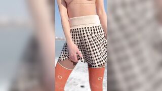 Walking in the Park, on the Ice, Undressing and Photo Session - 8 image