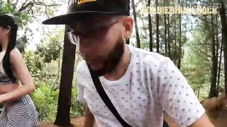 While we exercised in the middle of a forest, Yenifer's whore lets me penetrate her pink vagina without a condom and cum inside - 5 image