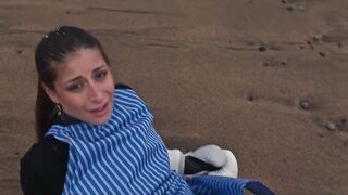 Beautiful Italian babe Silvia Soprano dominated roughly on the beach in Norway in a cinematic adventure, with hard slapping, spitting, and kinky play - 11 image