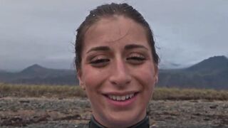 Beautiful Italian babe Silvia Soprano dominated roughly on the beach in Norway in a cinematic adventure, with hard slapping, spitting, and kinky play