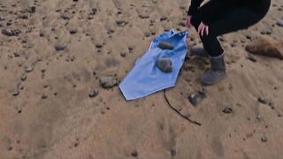 Beautiful Italian babe Silvia Soprano dominated roughly on the beach in Norway in a cinematic adventure, with hard slapping, spitting, and kinky play - 2 image