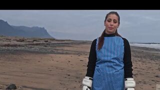 Beautiful Italian babe Silvia Soprano dominated roughly on the beach in Norway in a cinematic adventure, with hard slapping, spitting, and kinky play - 7 image