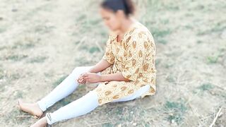 Beautiful Indian village Stepsister Suman sex in Jungle outdoor with her stepbrother, xxx video tight pussy getting fucked hindi - 1 image