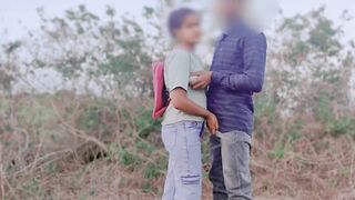 Indian College couples Anal Sex in jungle, Indian village college couples jungle sex, beautiful college girl Frist time xx - 1 image