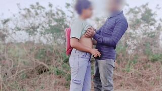 Indian College couples Anal Sex in jungle, Indian village college couples jungle sex, beautiful college girl Frist time xx - 2 image