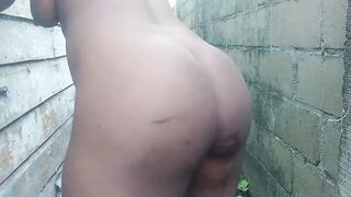 Big tits Teen Ebony Squirt Outside while Masturbating her Pussy - 7 image