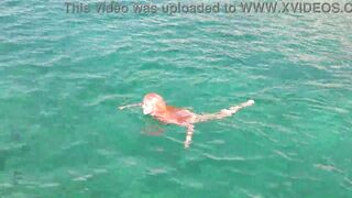 Blue water and a naked girl! - 8 image