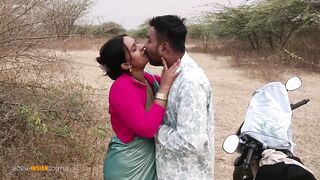Indian Stepmom Outdoor Sex Blowjob, Pussy Fucking And Taking Cum Inside