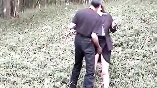 Busty redhead dominated and fucked hard outdoor from her punisher - 2 image