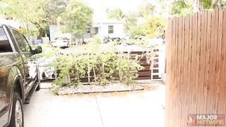 Brunette Beauty Karina Valentina Gets Banged By Rome Major Outdoors! - 2 image