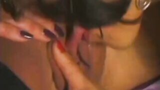 Hot Italian lesbians lick each other.