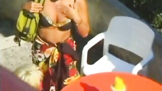 Hot Italian lesbians lick each other.