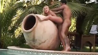 Smoking hot blonde babe gets fucked outdoors - 6 image