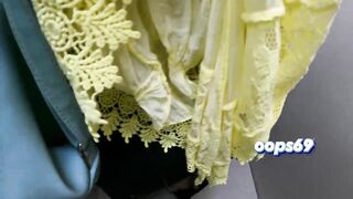 Secret Dick Stuck Under Dress in Subway | Unknown Man Petting Arabic Wife and she Liked! - 1 image