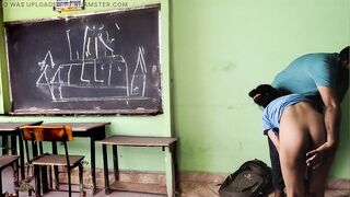 Indian School Teen 18+ Quickie Sex in Empty Class - 10 image