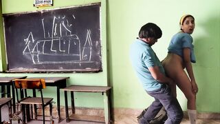 Indian School Teen 18+ Quickie Sex in Empty Class - 11 image