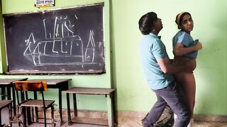 Indian School Teen 18+ Quickie Sex in Empty Class - 12 image