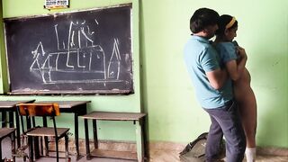 Indian School Teen 18+ Quickie Sex in Empty Class - 13 image