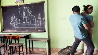 Indian School Teen 18+ Quickie Sex in Empty Class - 14 image