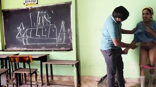 Indian School Teen 18+ Quickie Sex in Empty Class - 4 image