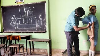 Indian School Teen 18+ Quickie Sex in Empty Class - 5 image