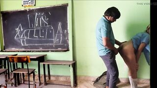 Indian School Teen 18+ Quickie Sex in Empty Class - 8 image