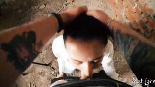 [POV] Long haired teen facefucked in abandoned building - 15 image