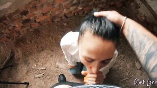 [POV] Long haired teen facefucked in abandoned building - 7 image