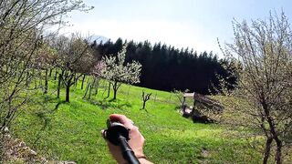 I am discovered by a gardener while walking in the countryside in my schoolgirl dress! - 5 image