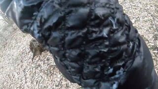 Blow-job in the Woods with My Husband Friend- Down-jacket Fetish 249 - 13 image