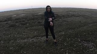 Blow-job in the Woods with My Husband Friend- Down-jacket Fetish 249 - 15 image