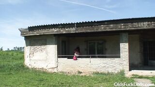 Olds fuck dolls - old dude fucks teen sportsgirl by the football field - 5 image