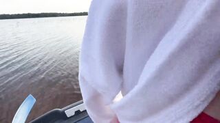 Outdoor risky sex with hot blonde in fishnet - 13 image