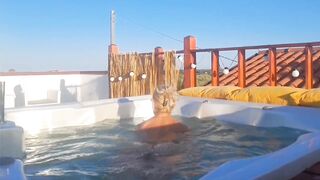 Amateur Blonde Mature Wife Enjoys Naked Pleasure in Whirlpool - 1 image