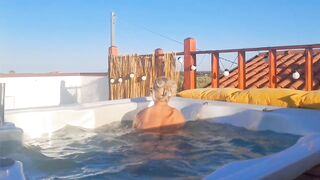 Amateur Blonde Mature Wife Enjoys Naked Pleasure in Whirlpool - 2 image