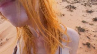 POV: She Gives Him a Blowjob on a Walk through the Desert - 15 image