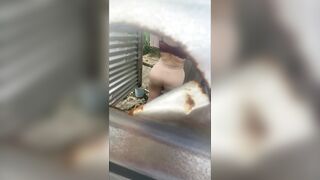 Amateur camera in outdoor dressing room LATINA CULONA