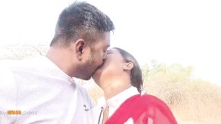 Indian Bhabhi In Jungle Sucking Boyfriend Cock On Her First Date And Fucked - 1 image