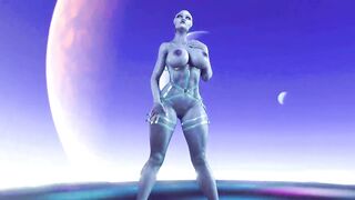 Curvy Liara T'Soni solo naked dance and tease you for melding
