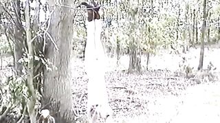 Outdoor punishing lesson in the forest - 11 image