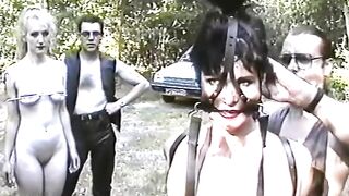 Outdoor punishing lesson in the forest - 2 image